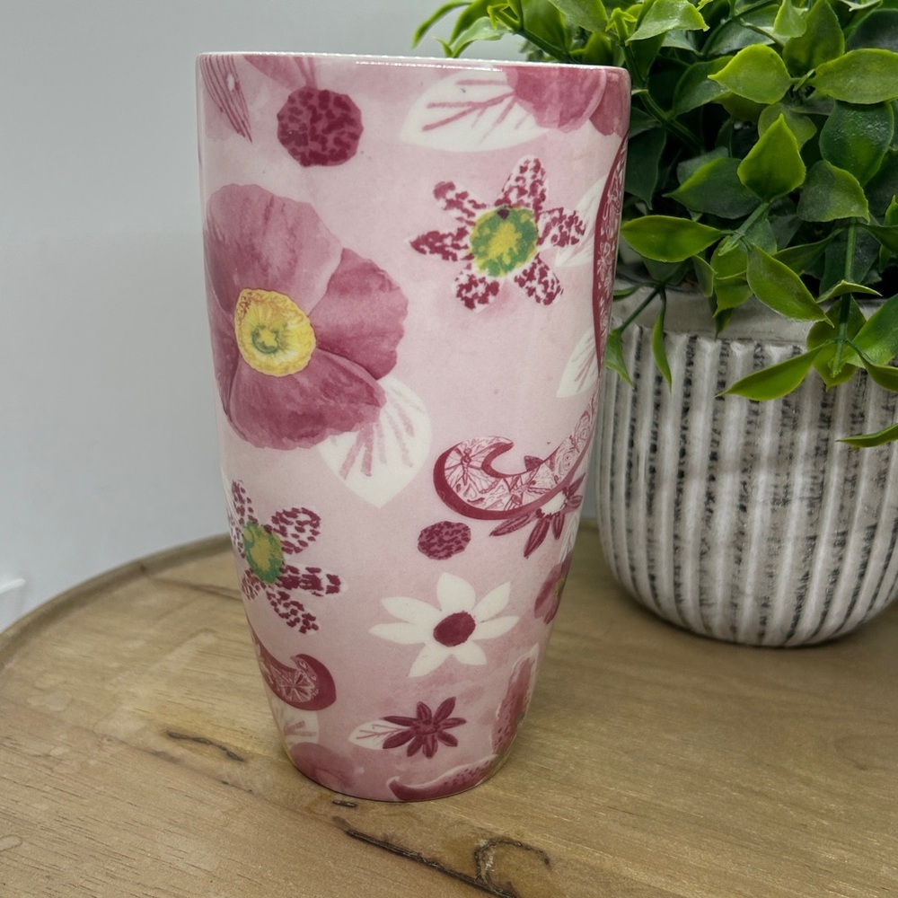 CANCER SURVIVOR 16 oz Ceramic Pink Floral Coffee Mug - Picture 2 of 8